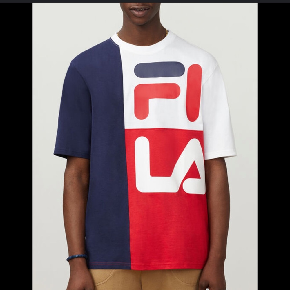 NWT bold color block Fila T-shirt